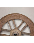 Indian 19th Century Wood and Metal Cart Wheel with Rustic Character
