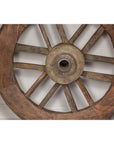 Indian 19th Century Wood and Metal Cart Wheel with Rustic Character