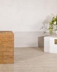 Large Vintage Woven Rattan Storage Box with Removable Lid, full gallery view