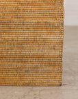 Large Vintage Woven Rattan Storage Box with Removable Lid, close-up detail