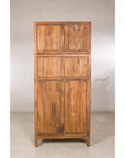 Full back view of the tall Chinese elm cabinet
