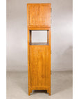 Right side profile of the tall elm cabinet