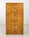 1970s American Drexel Woodbriar Pecan Dry Bar Cabinet, full gallery view