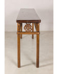 Alternate end view of the narrow Chinese console table