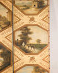 Vintage Chinese Three-Panel Painted Leather Screen, additional gallery view 13