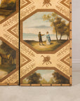 Vintage Chinese Three-Panel Painted Leather Screen, additional gallery view 15