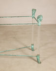 Vintage Empire-Style Bronze and Lucite Console Table Base, construction detail