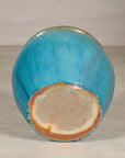 Turquoise glazed stoneware planter construction detail