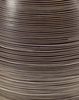 Large Brown-and-Cream Linear-Decorated Artisan Ceramic Vase, additional gallery view 12