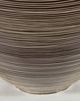 Large Brown-and-Cream Linear-Decorated Artisan Ceramic Vase, additional gallery view 13