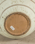 Large Cream-Glazed Artisan Ceramic Vase with Brown Bands, additional gallery view 16