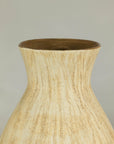 Artisan Ceramic Vase with Textured Drip Glaze and Flared Neck, reverse view