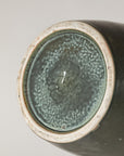 Tall Green-Glazed Artisan Ceramic Vase with Ribbed Body, additional gallery view 16