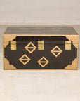 Rear view of vintage Chinese lacquered chest