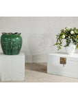Antique Annamese Green-Glazed Planter with Scalloped Rim and Phoenix Motif-2. Asian & Chinese Furniture, Art, Antiques, Vintage Home Décor for sale at FEA Home