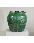 Antique Annamese Green-Glazed Planter with Scalloped Rim and Phoenix Motif-9. Asian & Chinese Furniture, Art, Antiques, Vintage Home Décor for sale at FEA Home