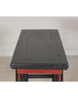 Antique Black and Cinnabar Red Lacquer Wine Table, Late Qing Dynasty-10. Asian & Chinese Furniture, Art, Antiques, Vintage Home Décor for sale at FEA Home