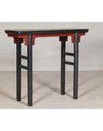 Antique Black and Cinnabar Red Lacquer Wine Table, Late Qing Dynasty-6. Asian & Chinese Furniture, Art, Antiques, Vintage Home Décor for sale at FEA Home