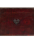 Antique Blanket Chest with Reddish-Brown Lacquer Finish