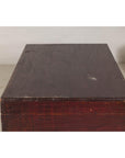 Antique Blanket Chest with Reddish-Brown Lacquer Finish