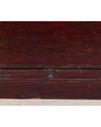 Antique Blanket Chest with Reddish-Brown Lacquer Finish