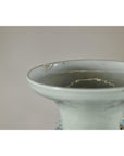 Antique Blue and White Vase with Soft Green Ground and Figural Scene-15. Asian & Chinese Furniture, Art, Antiques, Vintage Home Décor for sale at FEA Home