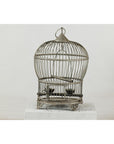 Antique Brass Bird Cage with Montgolfière Form, Pierced Feet-7. Asian & Chinese Furniture, Art, Antiques, Vintage Home Décor for sale at FEA Home