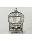 Antique Brass Bird Cage with Montgolfière Form, Pierced Feet-9. Asian & Chinese Furniture, Art, Antiques, Vintage Home Décor for sale at FEA Home