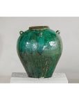 Antique Green Thai Water Jar Planter with Loop Handles - image 3