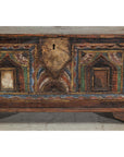 Antique Painted Chest with Hinged Lid, Traces of Original Mirrors-7. Asian & Chinese Furniture, Art, Antiques, Vintage Home Décor for sale at FEA Home