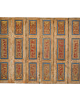 Antique Six-Panel Carved Wooden Screen with Calligraphic Inscriptions-20. Asian & Chinese Furniture, Art, Antiques, Vintage Home Décor for sale at FEA Home