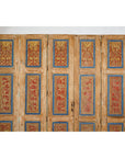 Antique Six-Panel Carved Wooden Screen with Calligraphic Inscriptions-3. Asian & Chinese Furniture, Art, Antiques, Vintage Home Décor for sale at FEA Home