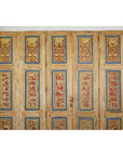 Antique Six-Panel Carved Wooden Screen with Calligraphic Inscriptions-6. Asian & Chinese Furniture, Art, Antiques, Vintage Home Décor for sale at FEA Home