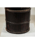 Antique Wooden Water Bucket with Iron Handle and Dark Patina-6. Asian & Chinese Furniture, Art, Antiques, Vintage Home Décor for sale at FEA Home
