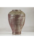 Artisan Ceramic Vase with Silvered Mauve Glaze and Textured Rim-4. Asian & Chinese Furniture, Art, Antiques, Vintage Home Décor for sale at FEA Home