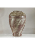 Artisan Ceramic Vase with Silvered Mauve Glaze and Textured Rim-9. Asian & Chinese Furniture, Art, Antiques, Vintage Home Décor for sale at FEA Home