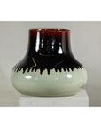 Artisan Ceramic Vase with Two-Tone Glaze and Wide Mouth Opening-10. Asian & Chinese Furniture, Art, Antiques, Vintage Home Décor for sale at FEA Home