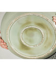 Artisan Ceramic Vase with Two-Tone Glaze and Wide Mouth Opening-16. Asian & Chinese Furniture, Art, Antiques, Vintage Home Décor for sale at FEA Home