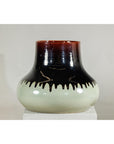 Artisan Ceramic Vase with Two-Tone Glaze and Wide Mouth Opening-2. Asian & Chinese Furniture, Art, Antiques, Vintage Home Décor for sale at FEA Home