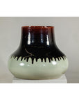 Artisan Ceramic Vase with Two-Tone Glaze and Wide Mouth Opening-6. Asian & Chinese Furniture, Art, Antiques, Vintage Home Décor for sale at FEA Home