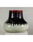 Artisan Ceramic Vase with Two-Tone Glaze and Wide Mouth Opening-7. Asian & Chinese Furniture, Art, Antiques, Vintage Home Décor for sale at FEA Home