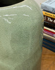Asymmetrical Celadon Ceramic Vase with Crackle Glaze - FEA Home