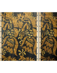 Black and Gold Four-Panel Screen Divider with Repeating Floral Motif-10. Asian & Chinese Furniture, Art, Antiques, Vintage Home Décor for sale at FEA Home