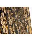 Black and Gold Four-Panel Screen with Cranes, Blossoms, and Nailhead Detail-19. Asian & Chinese Furniture, Art, Antiques, Vintage Home Décor for sale at FEA Home