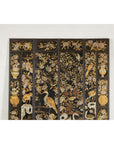 Black and Gold Four-Panel Screen with Cranes, Blossoms, and Nailhead Detail-3. Asian & Chinese Furniture, Art, Antiques, Vintage Home Décor for sale at FEA Home