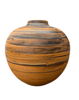 Black and Orange Canyon Drift Round Prem Vase - FEA Home