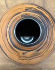 Black and Orange Canyon Drift Round Prem Vase - FEA Home