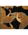 Black Lacquer Six-Panel Screen Divider with Hand-Painted Red-Crested Cranes-10. Asian & Chinese Furniture, Art, Antiques, Vintage Home Décor for sale at FEA Home