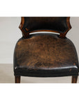 Black Leather Desk Chair with Carved Frame and Nailhead Trim-12. Asian & Chinese Furniture, Art, Antiques, Vintage Home Décor for sale at FEA Home