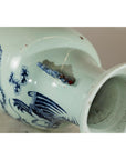 Blue and White Altar Vase with Dragon and Phoenix Design-16. Asian & Chinese Furniture, Art, Antiques, Vintage Home Décor for sale at FEA Home